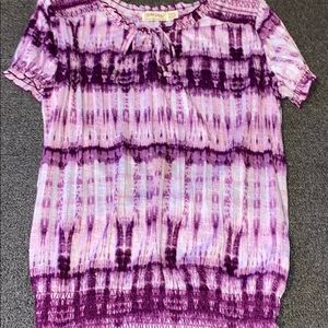Tie dye purple shirt